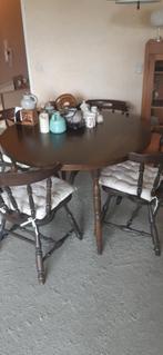 Eethoek met 4 stoelen, Huis en Inrichting, Tafels | Eettafels, Ophalen, Gebruikt, 100 tot 150 cm, Vier personen