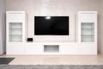 MOET SNEL WEG: Witte TV meubelwand met vitrines, Ophalen, 200 cm of meer, Met lade(s), 150 tot 200 cm