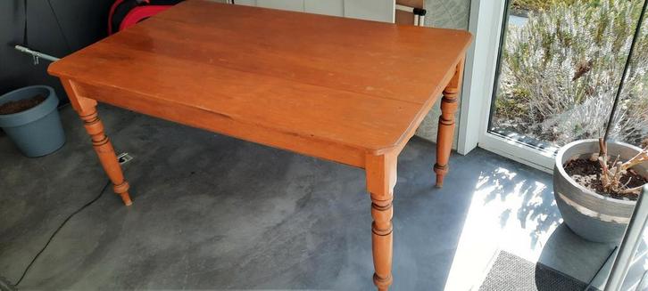 Zeer zeldzame kauri pine eettafel 147x86x76cm, Antiek en Kunst, Antiek | Meubels | Tafels, Ophalen