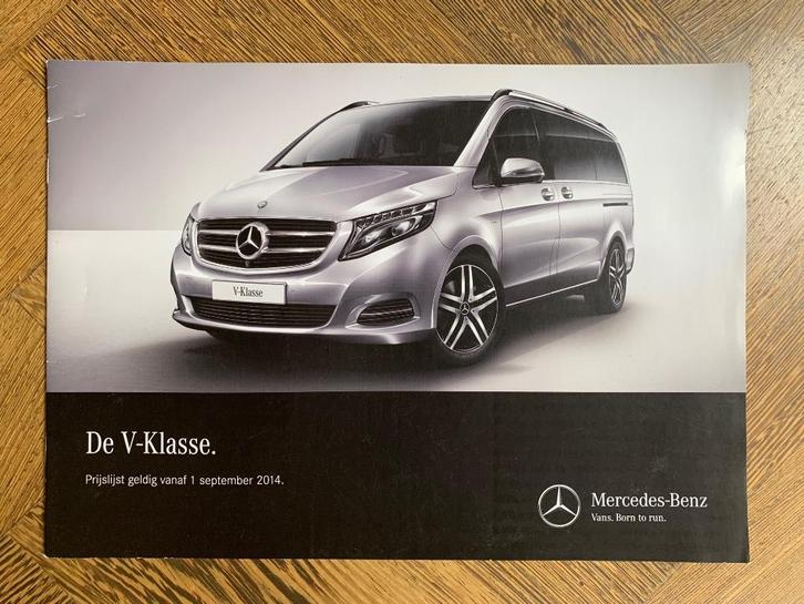 Nederlandse prijslijst Mercedes-Benz V-klasse W447 2014, Boeken, Auto's | Folders en Tijdschriften, Nieuw, Mercedes, Ophalen of Verzenden