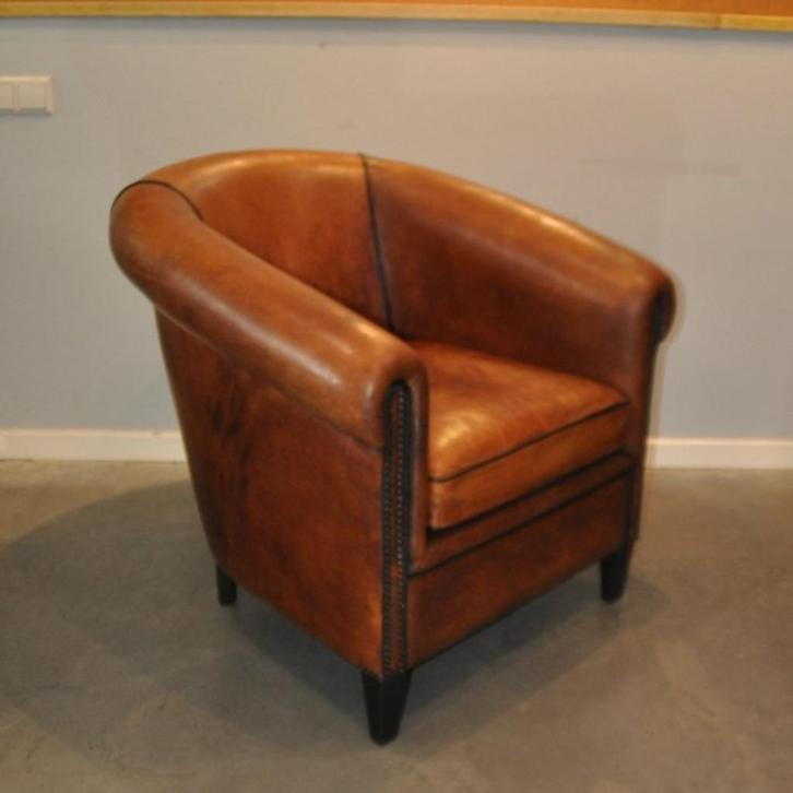 Gebruikte schapenleren club Lounge Atelier, Antiek en Kunst, Antiek | Meubels | Stoelen en Banken, Ophalen
