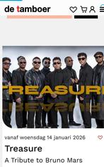 2 tickets Treasure

A Tribute to Bruno Mars
/ Hoogeveen, Tickets en Kaartjes, Twee personen, Januari