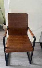 4 stoelen, Huis en Inrichting, Stoelen, Ophalen, Gebruikt, Bruin, Metaal