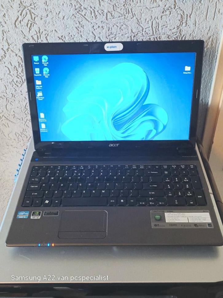 15.6" Acer Aspire 5750G Windows 11 Pro, Computers en Software, Laptop-opladers, Gebruikt, Ophalen of Verzenden