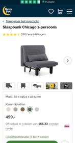 Slaapbank Chicago 1-persoons - Blauw - Goede staat!, Huis en Inrichting, Eenpersoons, Blauw, Ophalen of Verzenden, Zo goed als nieuw