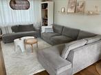 Zgan hoekbank + losse chaise longue Woood vergrijsd groen, Ophalen, Zo goed als nieuw, Stof