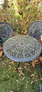 Mooi gietijzeren Victoriaanse stijl bistrosetje (brocante), Ophalen, Gebruikt