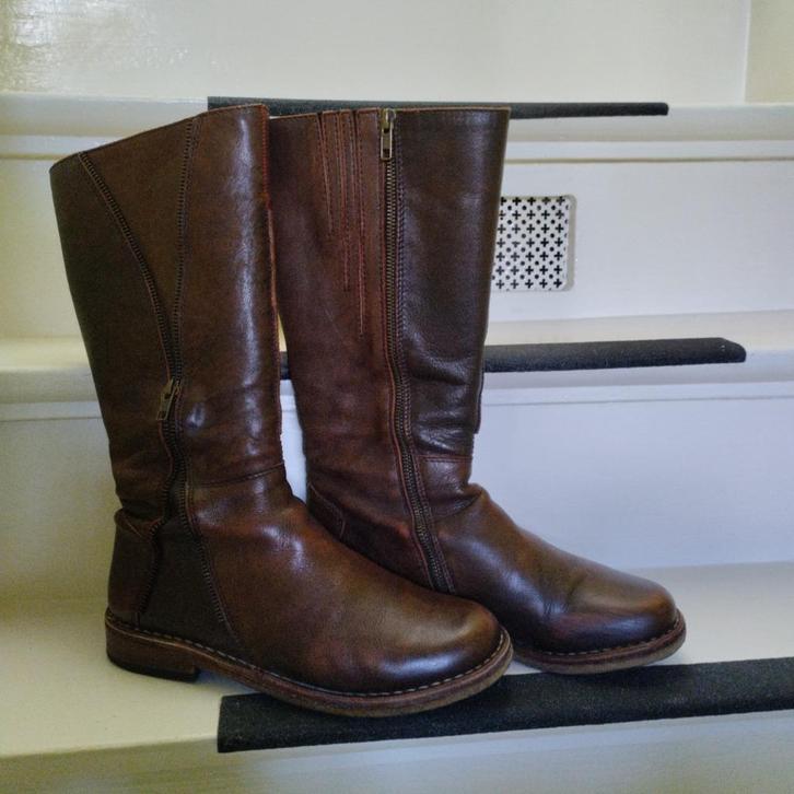 Wolky leren laarzen bruin maat 40/41, Kleding | Dames, Schoenen, Gedragen, Hoge laarzen, Bruin, Ophalen of Verzenden