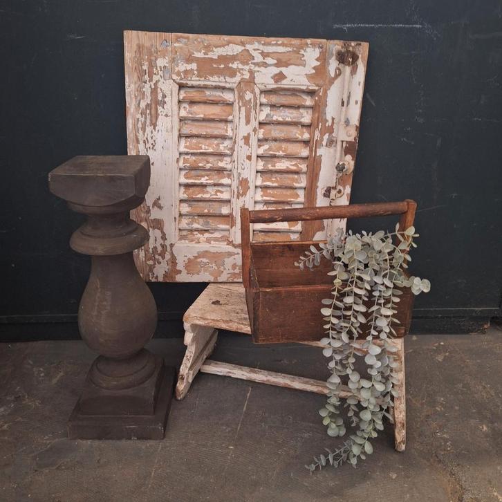 Oude Franse Louvreluik - Brocante, Antiek en Kunst, Curiosa en Brocante, Ophalen of Verzenden