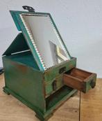 Houten scheerdoos make-up spiegeldoos kistje sieradenkistje, Ophalen of Verzenden, Zo goed als nieuw, Minder dan 50 cm, Minder dan 50 cm