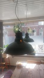 Antieke emaille hanglampen, Huis en Inrichting, Lampen | Hanglampen, Minder dan 50 cm, Ophalen of Verzenden, Zo goed als nieuw
