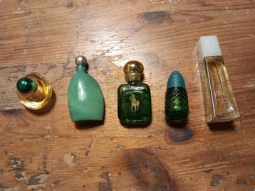 5 Vintage Miniaturen Parfumflesjes beschikbaar voor biedingen