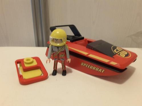 playmobil 4341 speedboot om mee te nemen compleet., Kinderen en Baby's, Speelgoed | Playmobil, Zo goed als nieuw, Complete set