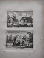 229-230 Zuilen en Maarssen Kerk en Slot Kopergravure dl 3, Antiek en Kunst, Kunst | Etsen en Gravures, Ophalen of Verzenden