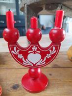 Kleine brocante Zweedse kandelaar., Ophalen of Verzenden, Koper of Brons