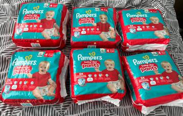 6 pakken Pampers Baby-dry pants maat 4 (27 stuks)=162 totaal beschikbaar voor biedingen
