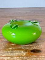 Design asbak - prachtig decoratief - groen - mond geblazen, Ophalen of Verzenden