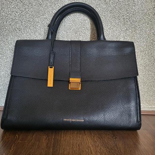 Smaak Amsterdam Finley zwart leren tas, Sieraden, Tassen en Uiterlijk, Tassen | Schoudertassen, Nieuw, Overige merken, Zwart, Leer