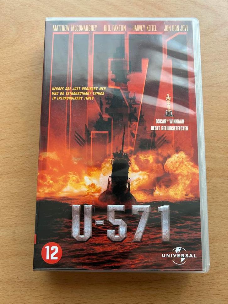 U-571 VHS - Actie en spanning! #0715, Cd's en Dvd's, VHS | Film, Gebruikt, Actie en Avontuur, Vanaf 12 jaar, Ophalen of Verzenden