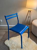 Ikea GENESÖN blauwe eetkamerstoel - z.g.a.n., Blauw, Ophalen of Verzenden, Zo goed als nieuw, Metaal
