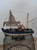 Decoratie vissersbootje schip hout als nieuw., Overige merken, Ophalen of Verzenden, Zo goed als nieuw