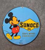 Sunoco Oil Mickey Mouse emaillen reclame decoratie bord, Verzamelen, Merken en Reclamevoorwerpen, Reclamebord, Emaillen, EU, Nieuw