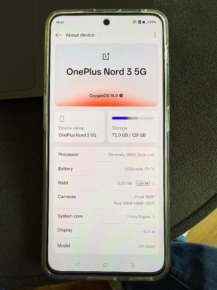 Oneplus Nord 3 5G Android, Telecommunicatie, Mobiele telefoons | Overige merken, Zo goed als nieuw, Zonder abonnement, Zonder simlock