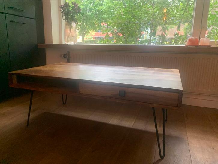 Mango houten salontafel H42cm, L110cm, B60cm, Huis en Inrichting, Tafels | Salontafels, Zo goed als nieuw, Minder dan 50 cm, 50 tot 100 cm