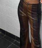 Leren Donker Bruine Exclusieve Broek maat M, Kleding | Dames, Broeken en Pantalons, Verzenden, Zo goed als nieuw, Bruin