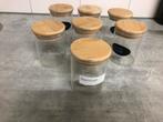 Set van 6 Kruidenpotjes met Bamboe Deksel, Huis en Inrichting, Keuken | Keukenbenodigdheden, Ophalen of Verzenden, Zo goed als nieuw