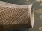 Large Silver pleated silk lampshade, Huis en Inrichting, Ophalen of Verzenden, Rechthoekig, Minder dan 25 cm