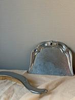 Vintage zilverkleurige metalen tafel veger & blik, Ophalen of Verzenden, Zo goed als nieuw