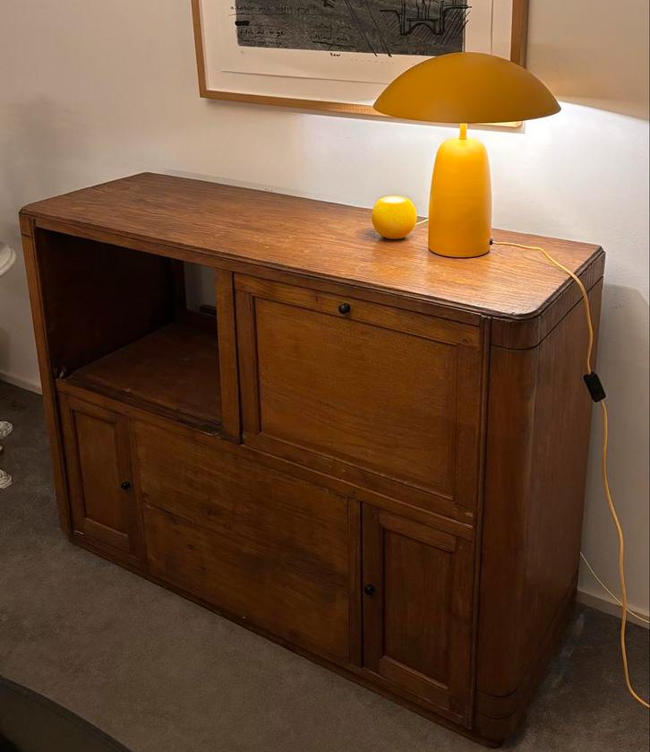 Vintage Houten dressoir MOET WEG 8 NOV  (tweezijdig model), Huis en Inrichting, Kasten | Buffetkasten, Gebruikt, 100 tot 150 cm