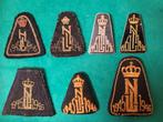 KNIL 7 verschillende emblemen, Ophalen, Landmacht, Nederland, Embleem of Badge