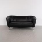1x Leolux Pupilla 2-zits/183cm Bank Zwart Leer - Gepolijst, Huis en Inrichting, Niet ingevuld, 150 tot 200 cm, Niet ingevuld, Tweepersoons