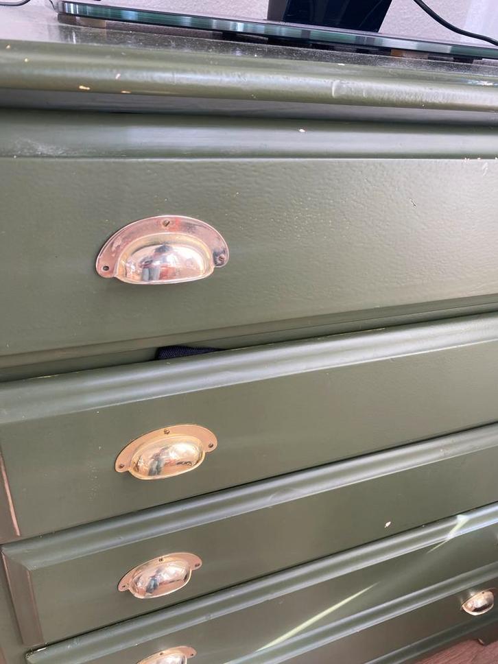 Groene ladekast - Wegens verkeerde kleur, Huis en Inrichting, Kasten | Dressoirs, Gebruikt, 50 tot 100 cm, 25 tot 50 cm, Met lade(s)