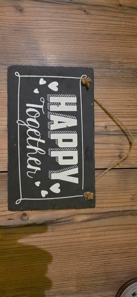 Leisteen bord - Happy Together, Huis en Inrichting, Woonaccessoires | Wanddecoraties, Ophalen