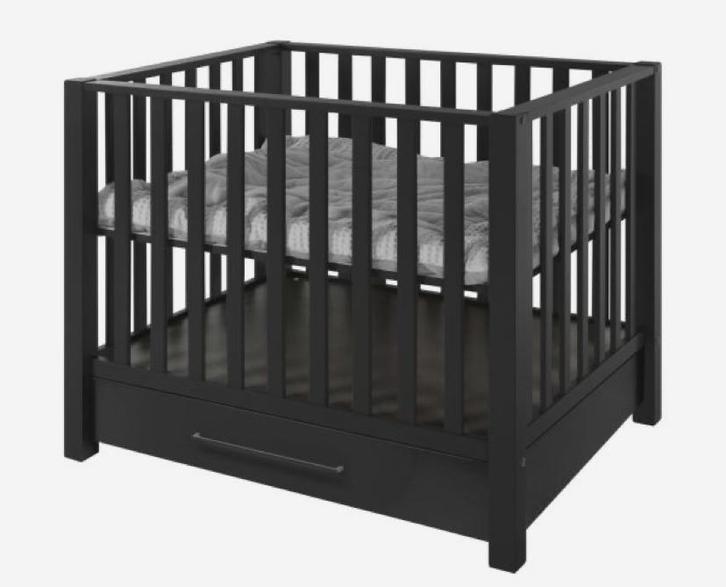 Baby Casper Mat Zwart met lade II, Kinderen en Baby's, Boxen, Gebruikt, Rechthoekig, In hoogte verstelbaar, Lade, Ophalen