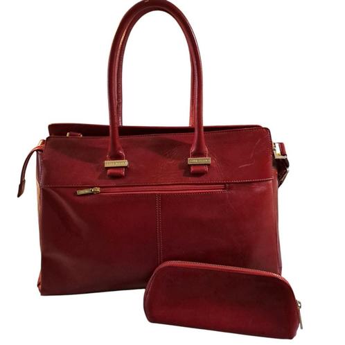 Claudio Ferrici schoudertas. Diep rood. Leer., Sieraden, Tassen en Uiterlijk, Tassen | Damestassen, Nieuw, Schoudertasje, Rood