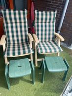 2 verstelbare Hartman stoelen met kussens en voetenbank, Ophalen, Kunststof, Verstelbaar