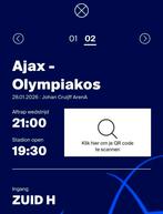 1 kaart ajx olympiakos fside entrada vooraf!!, Eén persoon