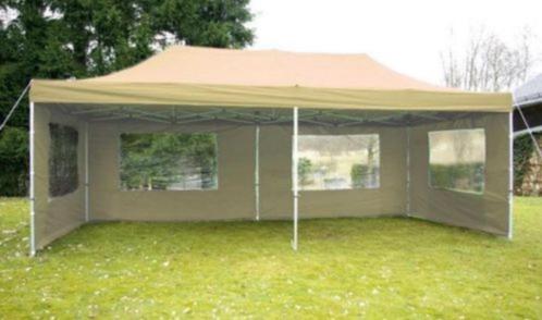 Profi Easy-Up Vouwpaviljoen/Vouwtent/Partytent 3x6m Champagn, Tuin en Terras, Partytenten, Nieuw, Partytent, Opvouwbaar, Ophalen of Verzenden