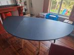 Ovale design tafel met inklapbaar gedeelte, Huis en Inrichting, Tafels | Eettafels, Ophalen, Design, 200 cm of meer, 50 tot 100 cm