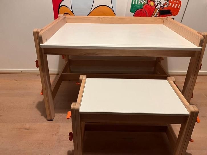 IKEA Flisat verstelbaar kinderbureau en kruk, Kinderen en Baby's, Kinderkamer | Tafels en Stoelen, Zo goed als nieuw, Tafel(s) en Stoel(en)