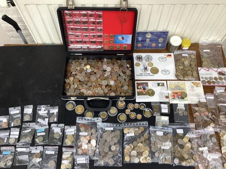 Grote verzameling munten ea, Postzegels en Munten, Munten | Europa | Niet-Euromunten, Setje, Overige landen, Zilver, Ophalen of Verzenden