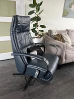 Prominent Humberto E100 Blauw Relaxfauteuil Xl Sta - Op Accu, Minder dan 75 cm, Leer, Zo goed als nieuw, 50 tot 75 cm