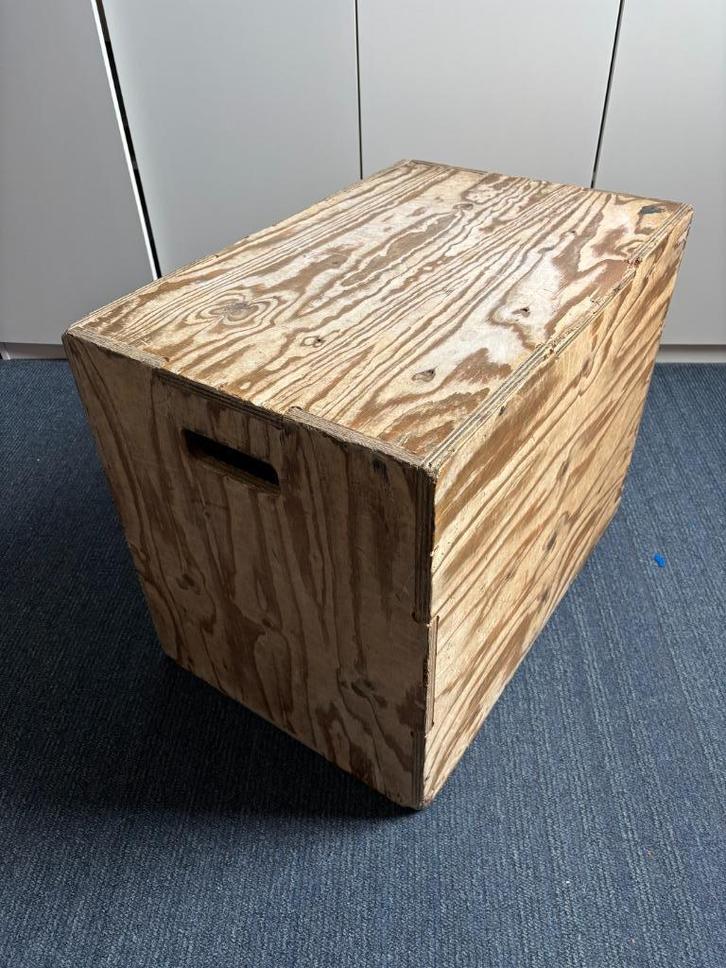 Houten plyo box – 75 x 50 x 60 cm, Sport en Fitness, Fitnessmaterialen, Gebruikt, Overige typen, Armen, Benen, Borst, Buik, Rug