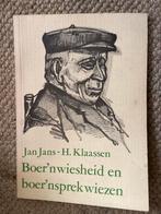 Boer'nwiesheid en boer'nsprekwiezen - Jan Jans, Antiek en Kunst, Ophalen of Verzenden