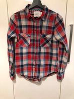 H&M Dames geruit overhemd rood blauw - S, Kleding | Dames, Blouses en Tunieken, H&M, Ophalen of Verzenden, Zo goed als nieuw, Maat 36 (S)