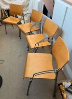 Ahrend 4501 kantinestoel wachtkamerstoel. Beuken en metaal, Huis en Inrichting, Stoelen, Ophalen, Zo goed als nieuw, Vier, Tijdloos